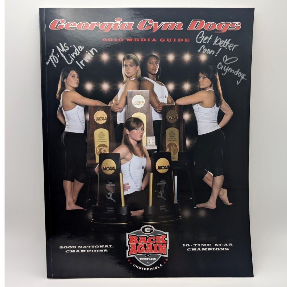 Georgia Gym Dogs 2010 Media Guide Signed Multi-Autograph UGA Gymnastics NCAA